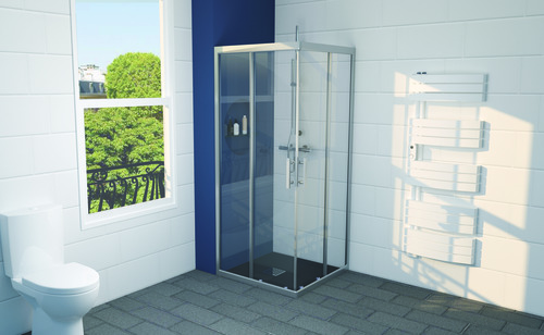 Paroi de douche accès d'angle coulissant enlok 80cm - ELMER